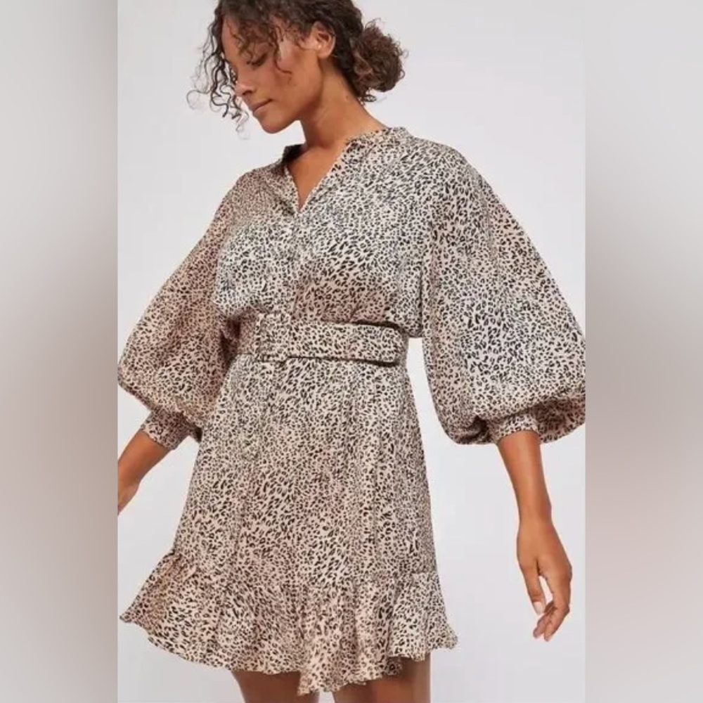 NEW Anthropologie Mare Mare Laurie Cheetah Mini Dress Size 2X